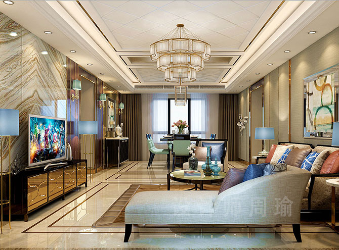 坠落的熟妇总裁世纪江尚三室两厅168平装修设计效果欣赏
